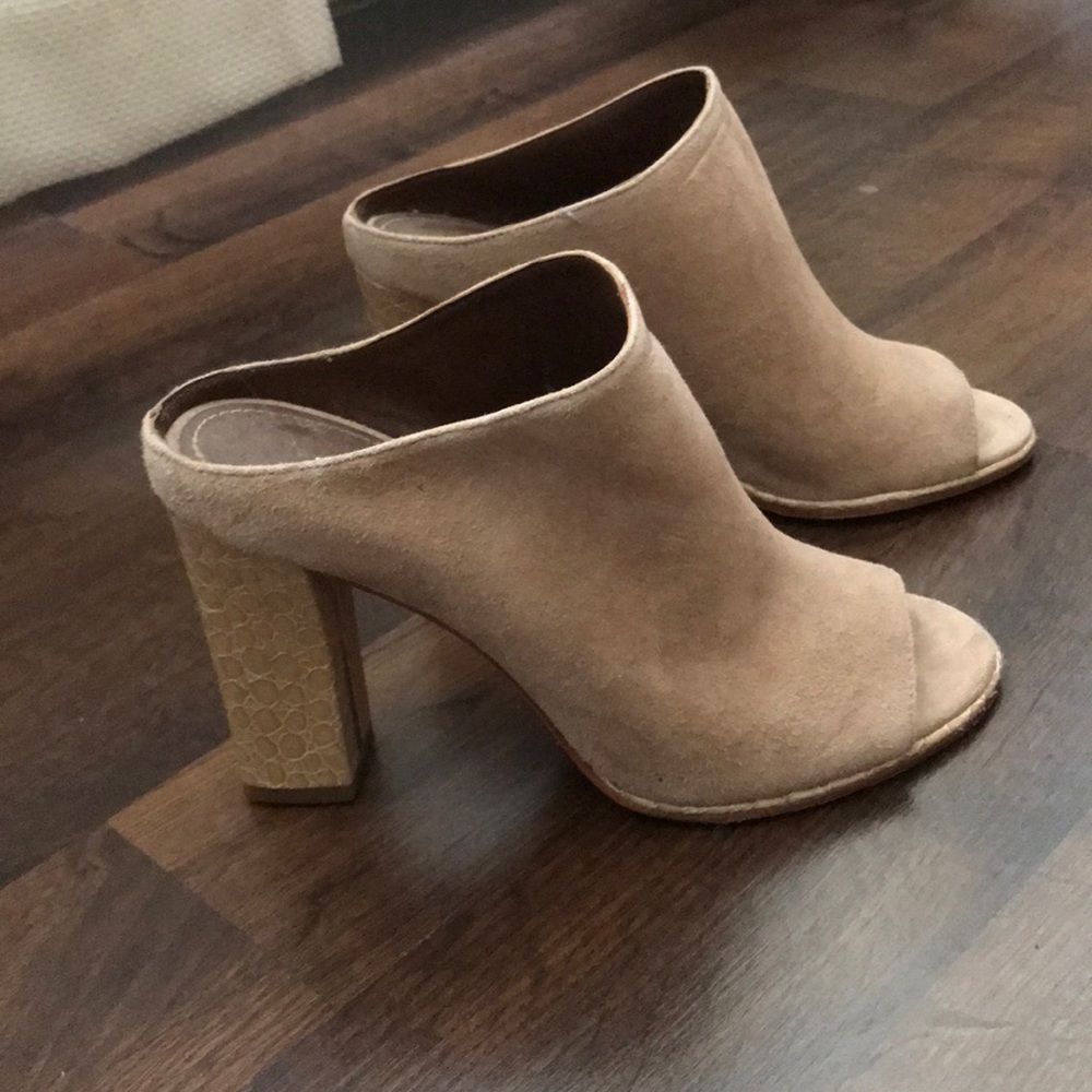 Donald J Pliner suede mules, size 5